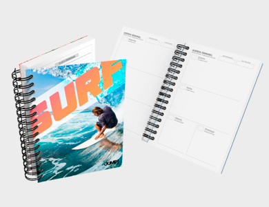Agenda Planner A5 2026 Capa Maleável 77 Páginas 14,95x21cm (Supremo 300g Verniz Total Frente)  - 4x0 - 1 unid