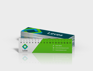 Régua em PVC 0,76mm Cristal Frente e Verso 17,6x5,4cm - 4x4 - 200 unid